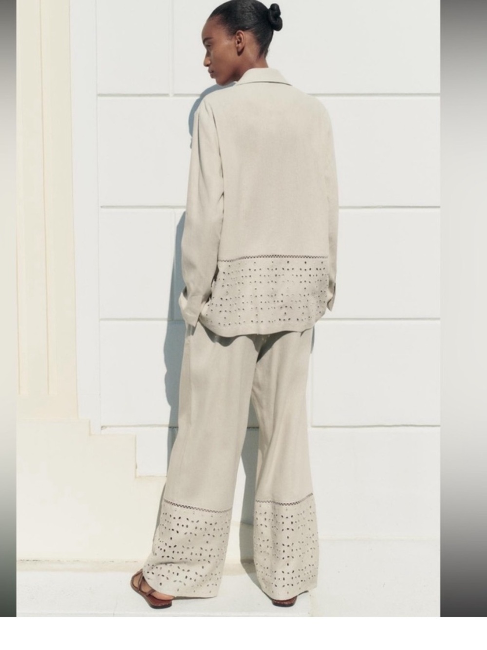 NWT Zara linen Blend embroidered eyelets blazer size M 
🚨FIRM PRICE NO DISCOUNT - Picture 4 of 12